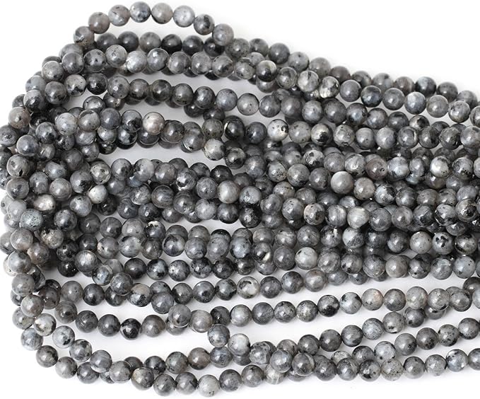 60PCS 6mm Natural Black Labradorite Gemstone Round Loose Beads Crystal Energy - Image 3