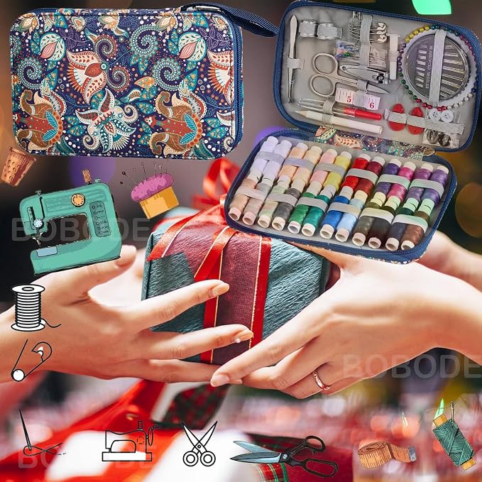 130 PCS Paisley Printing Sewing Kit - Image 3