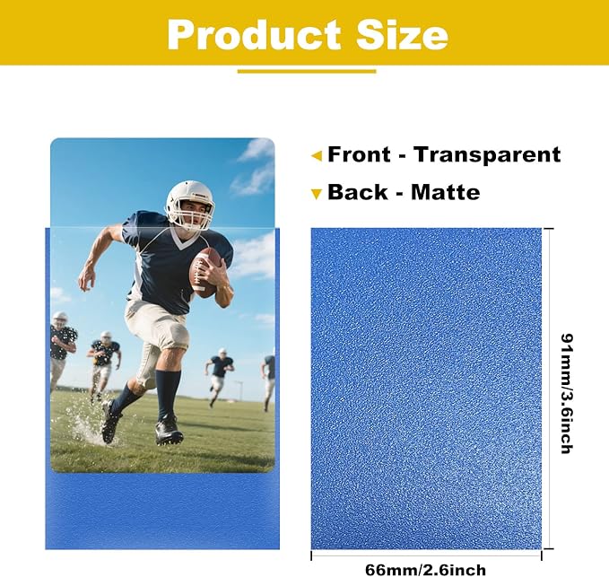 Premium Card Sleeves, 150 Sleeves 2.6''x3.6'' Compatible - Image 2
