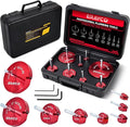 ERAYCO 8PCS PVC Pipe Reamer Kit, Plastic Pipe Fitting Reamer Tool, Fit into Standard 1/2" Drills, PVC Fitting Saver for SCH40 PVC CPVC ABS Pipe (1/2'', 3/4'', 1'', 1-1/2'', 1-1/4'', 2'', 3'', 4'')