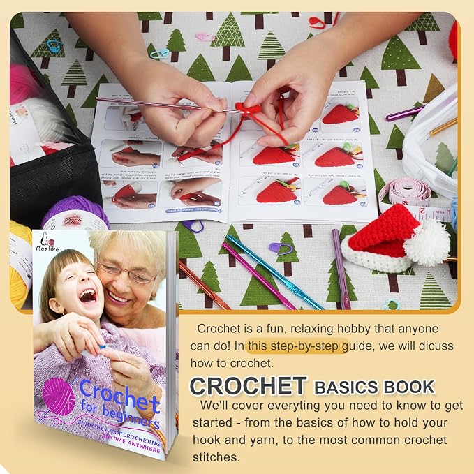 Aeelike 20pcs Acrylic Yarn for Crocheting, Crotcheting Set for Beginners - Image 3