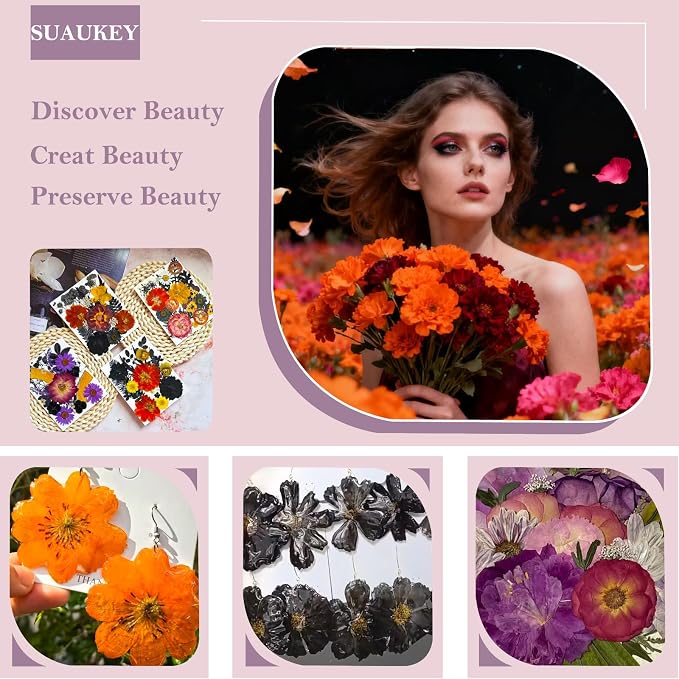 92 Pcs Dried Pressed Flowers Fruits - Image 3