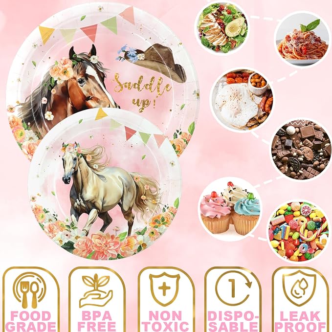 Girl Horse Party Decorations Set - Image 4