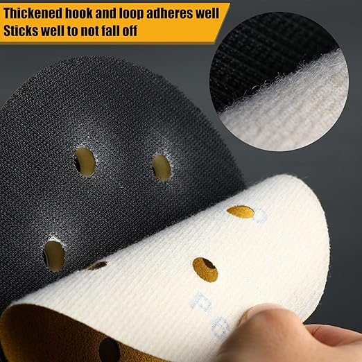 6 Inch Sanding Discs Hook and Loop, 100 Grit Sandpaper for Orbital Sander, Professional for Automotive and Woodworking, 100 Pack