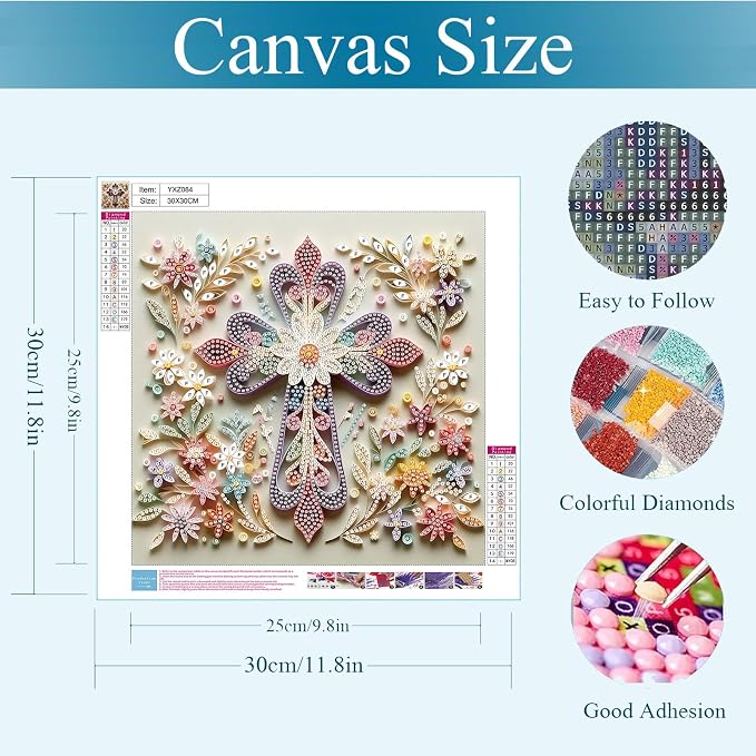 Gemozaic Cross Diamond Art Kits - Image 2