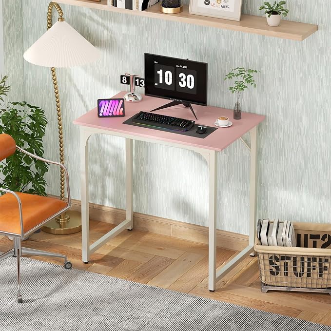 PayLessHere | 32 Inch Computer Desk | Pink | Office Desk - Image 2