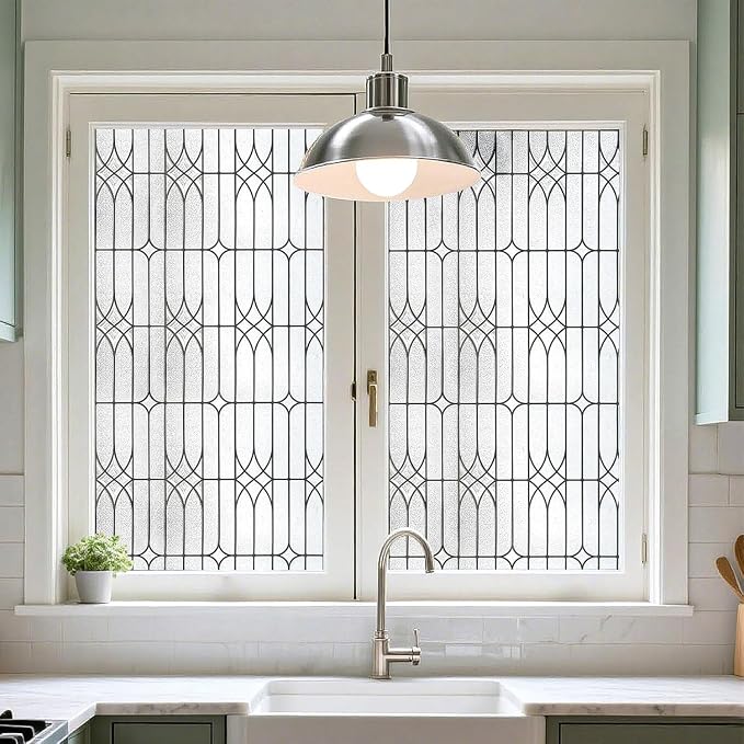 ADD.HERES Window Privacy Film, Stained Glass Decorative Static Cling, Removable - Image 2