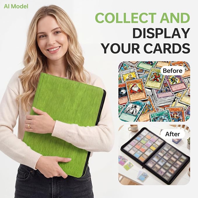 Card Binder 16 Pocket, Premium 1024 Double Sided Pocket Collection Binder - Image 7