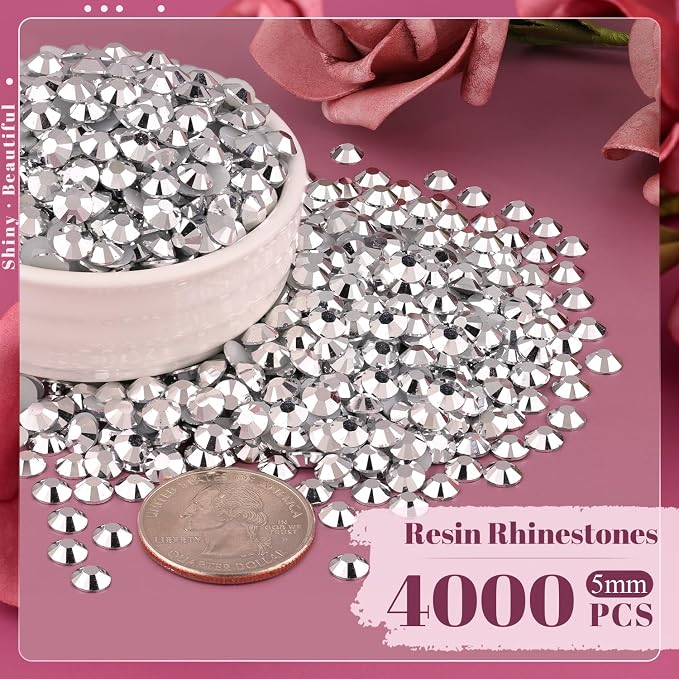 4000PCS 5mm Resin Rhinestones Bulk - Image 2