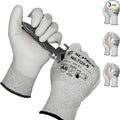 Schwer 3 Pairs Cut Resistant Gloves ANSI A6 Cut Proof Work Gloves, Touchscreen, for Men and Women Used to Woodworking, Glass Cutting, Construction, Cargo Handling, Material Sorting, Car Repair, L