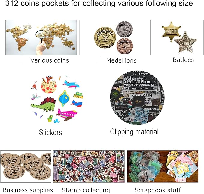 AITIME 312 Pockets Coin Collection Holder Album - Image 5