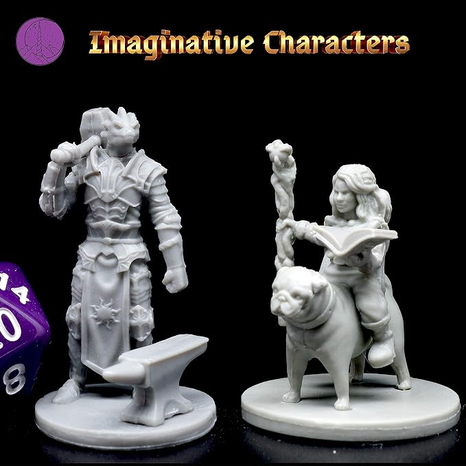 Wildspire Hero, Player-Character, NPC DND Miniatures, 28mm32mm Unpainted D&D - Image 5