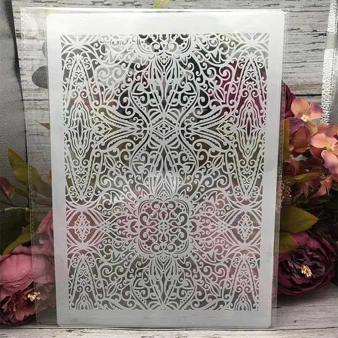 TIAMECH A4 Reusable Vintage Palace Texture Stencil - Image 5
