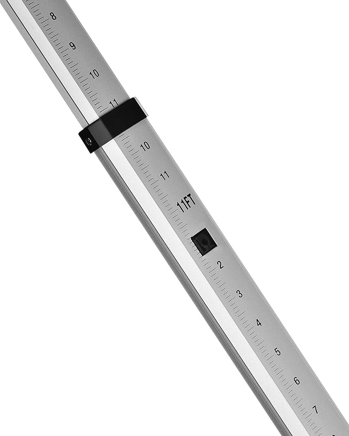 AdirPro 16-Foot Aluminum Grade Rod – 8ths, Dual Sided 5-Section Telescopic Leveling Rod – Bubble Level and Soft Carrying Case Included