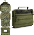 SMONT Toiletry Bag for Men Travel Toiletry Organizer Dopp Kit Organizer Toiletries Travel Bag Shaving Hygiene Bag Bathroom Hanging Men's Toiletry Bag for Short Trips Army Green