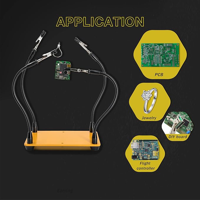 KOTTO Helping Hands Soldering, Third Hand Soldering Tool PCB Holder Four Arms - Image 5