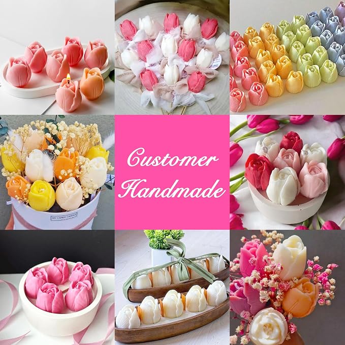 3 PCS 3D Tulip Silicone Molds for Candle Resin Soap Making Crafts | 3D - Image 5
