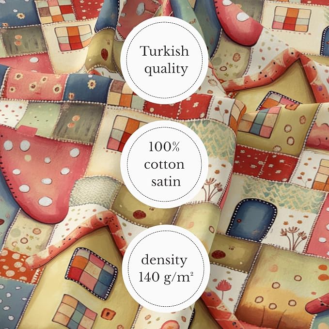 100% Cotton Fabric by the Yard – Turkish Quality Quilting & Sewing Fabric - Image 6