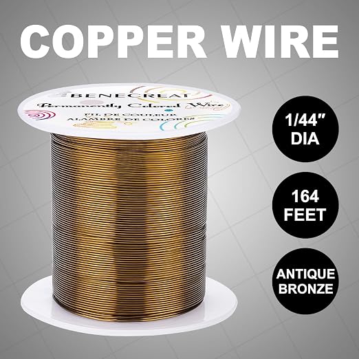 BENECREAT 22 Gauge 55 Yards Jewelry Beading Wire Tarnish Resistant Copper Wire - Image 5