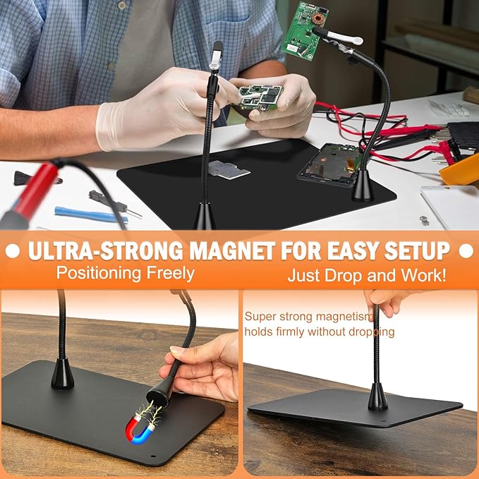 Soldering Helping Hands 12X Magnifying Glass - Image 2