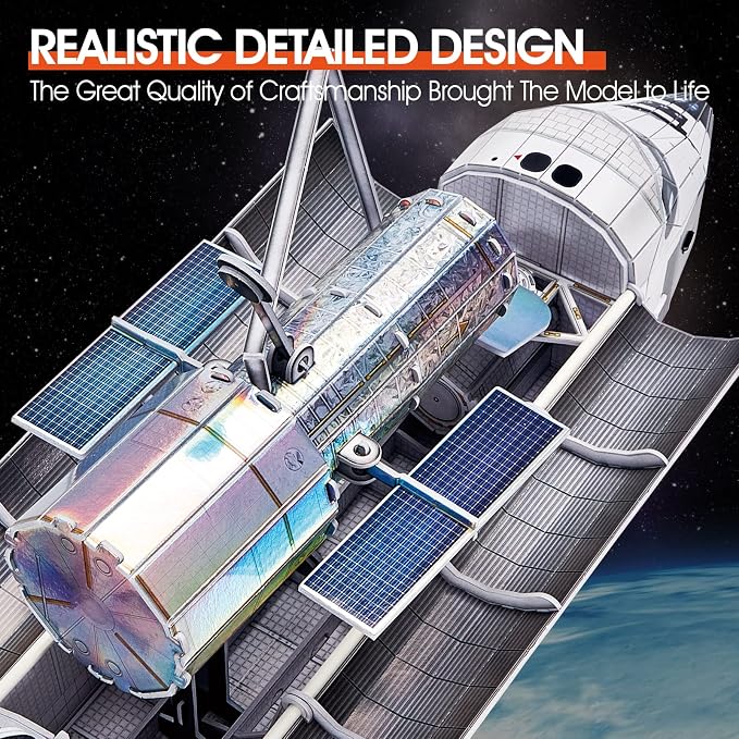 CubicFun NASA Space Shuttle Discovery 3D Puzzle Kit, 126 Pieces - Image 5