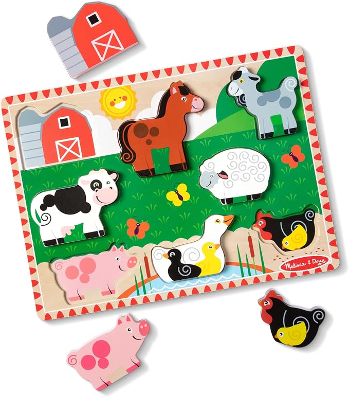Melissa & Doug Farm Wooden Chunky Puzzle - Image 4