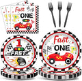 Fast One Birthday Decorations for Boys Racing Car 1st Birthday Party Supplies by Qyeahkj