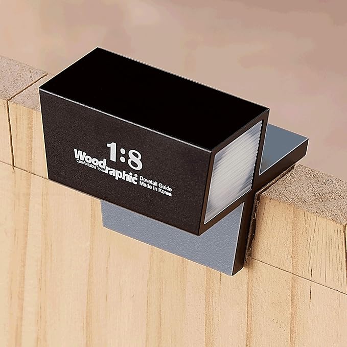 Dovetail Saw Guide – 1:8 Angle for Hard Wood – CNC Machined Magnetic Layout Tool for Accurate Joinery, Marking Lines, and Hand-Cut Woodworking Projects