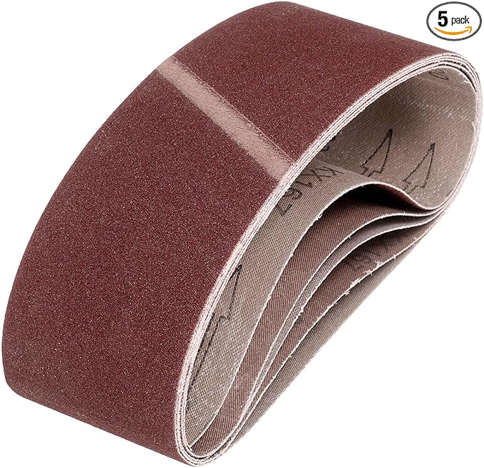 HARFINGTON 2-1/2 x 14 Inch Sanding Belts, 5 Pcs 120 Grits Aluminum Oxide Abrasive Belt Sander File Belt for Woodworking, Metal Polishing, Knife Sharpener