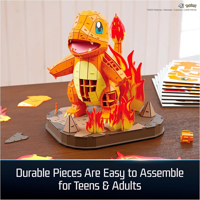 4D Build Pokémon Charmander 3D Puzzle Model Kit, Desk Décor, Shelf Display - Image 4