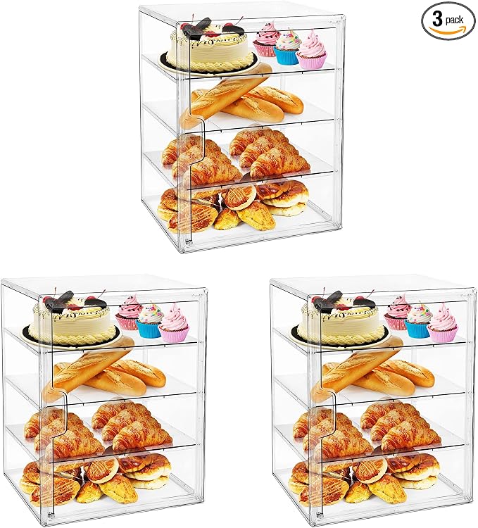 MEI NIAN Pastry Display Case, Bread Box by MEINIAN