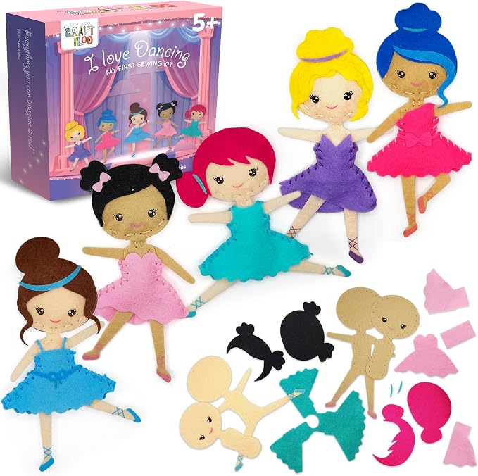 CRAFTILOO Ballerina Dancers Sewing Kit by Craftiloo