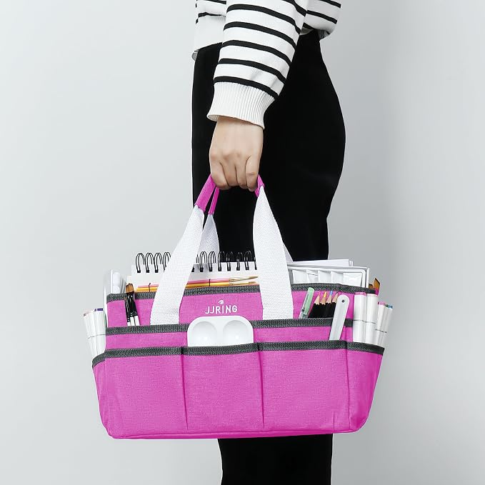 JJRING Craft Organizer Tote Bag, Art Storage Caddy - Image 6