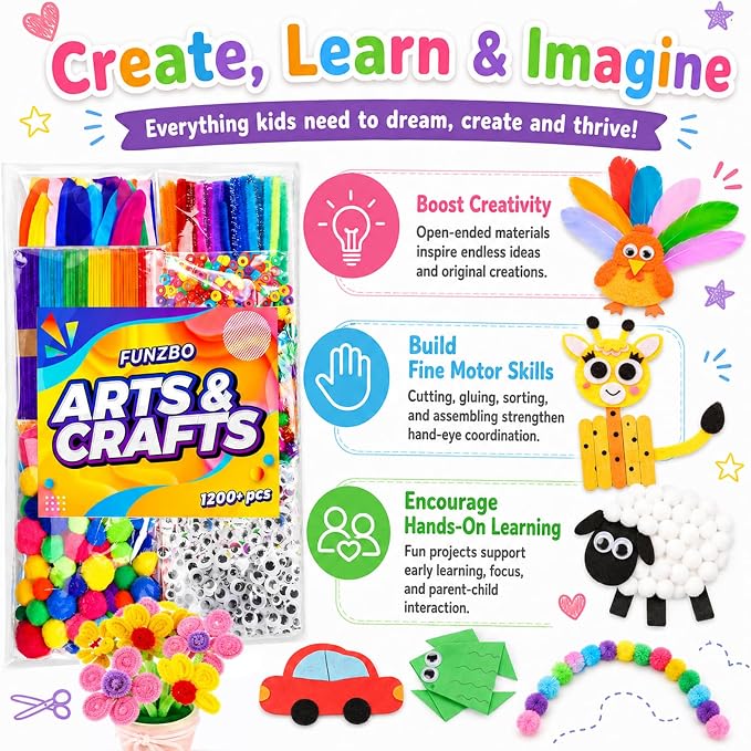 FUNZBO 1200pcs+ Craft Kits - Image 5