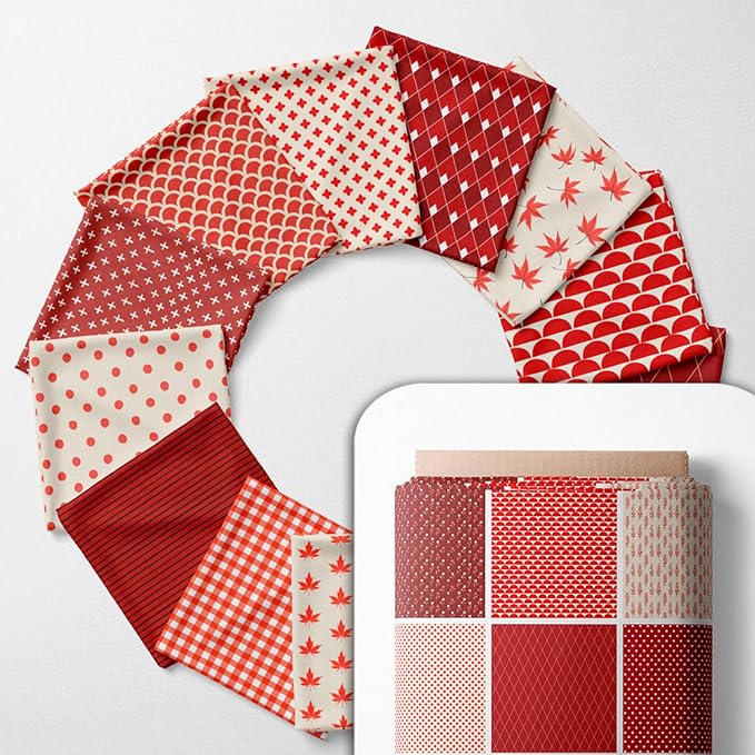 Cotton Satin Patchwork Fabric Panel – 35 Designs, 20×20 cm Squares, Single by FabricsTown