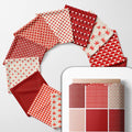 Cotton Satin Patchwork Fabric Panel – 35 Designs, 20×20 cm Squares, Single by FabricsTown