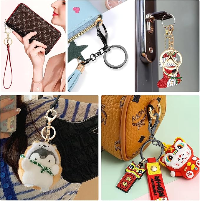 Gkeygo 10 Pack a Set Metal Lobster Claw Clasps and Key Rings, Key Chain - Image 6
