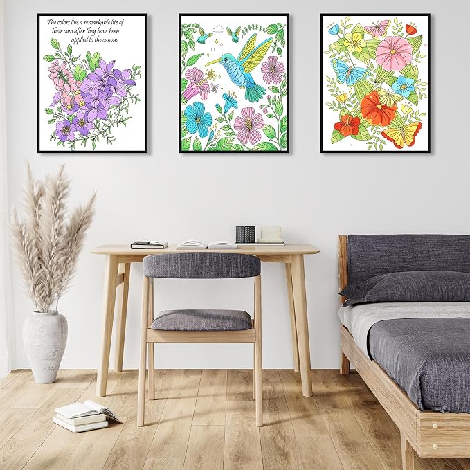Kalysky Easy and Cozy Adult Coloring Book Set, 3 Pack Stress Relief Coloring - Image 8