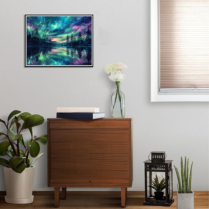 Hutarosl Paint by Numbers for Adults-Aurora Paint by Number Canvas for Adults - Image 3