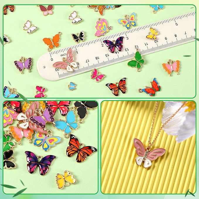 MARFOREVER 120 Pcs Butterfly Charms - Image 2
