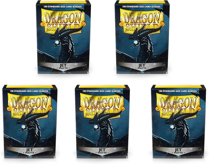 5 Packs Dragon Shield Matte Jet Standard Size 100 ct Card Sleeves Value Bundle! - Image 2