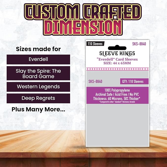 Sleeve Kings Everdell Mini Compatible Card Sleeves – 110 Pack, 44 x 63 mm - Image 3