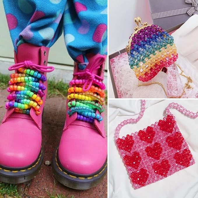 2880pcs Pony Beads for Bracelets Kandi Beads Bulk Rainbow Beads Plastic Bead - Image 6
