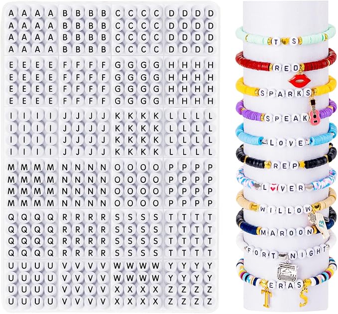 Goldwise Letter Beads for Bracelets, Alphabet Beads for Friendship Bracelets by Goldwise