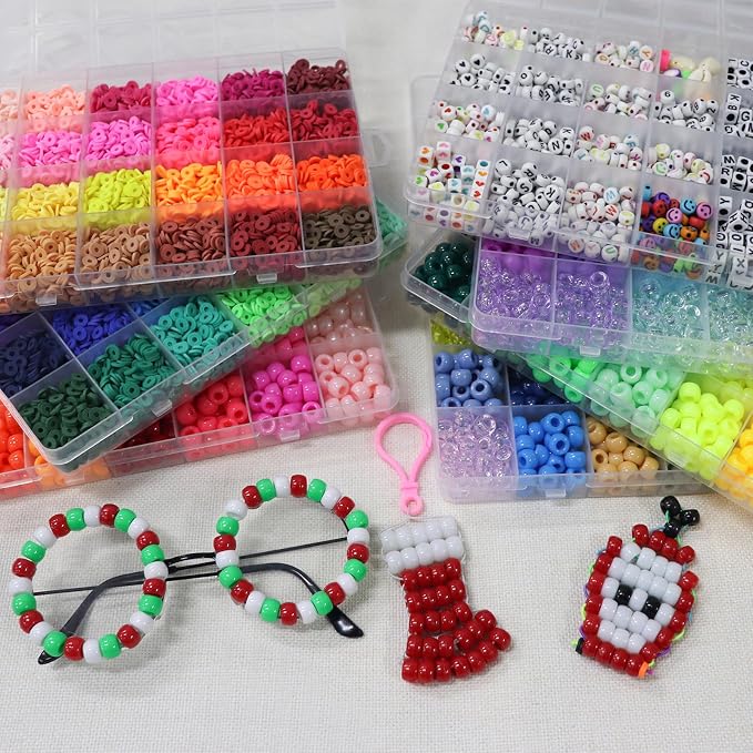 JULIMAIDONG 11500Pcs Pony Beads, Beads - Image 3