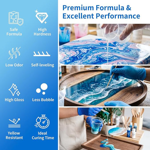 1 Gallon Epoxy Resin Kit Crystal Clear Resin - Image 2