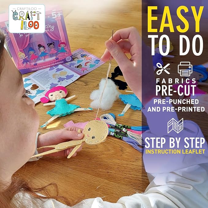 CRAFTILOO Ballerina Dancers Sewing Kit - Image 5