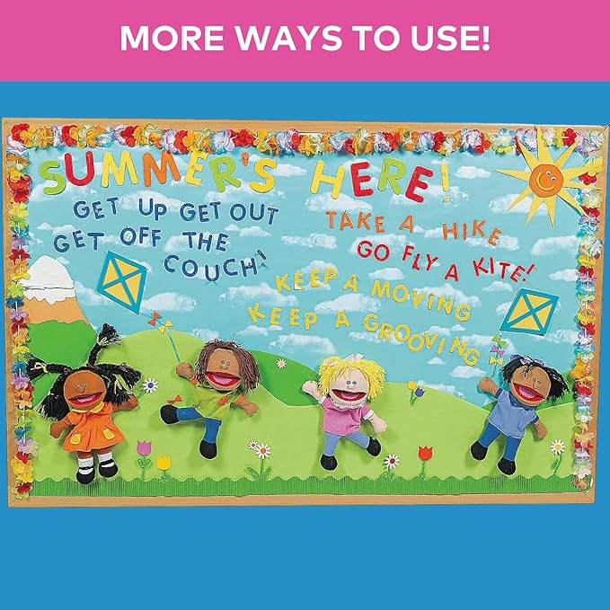 Fun Express Hand Puppets for Kids, 8 Multicultural, 14 Inch | Plush - Image 5