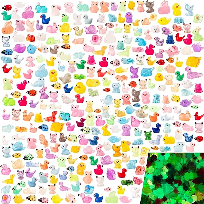 300pcs Mini Resin Animals Many Styles Variety Tiny Animals Figures Miniature by TeenzeeResinFigurines