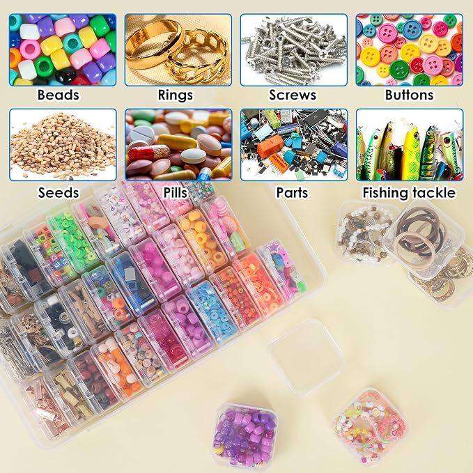 OUTUXED Bead Organizer Box, Mini Craft Storage Containers Boxes - Image 7